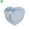 Elegant Blue Heart-Shaped Cosmetic Perfume Paper Box with Ribbon for Gifts