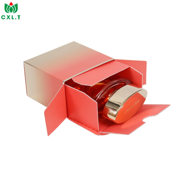 Kraft Paper Gold Embossing Cardboard Cosmetic Makeup Box