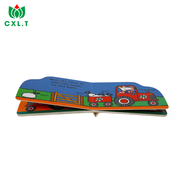 Wholesale Custom Shaped Board Books with Maisy-Themed Tractor Stories Children Book
