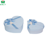 Elegant Blue Heart-Shaped Cosmetic Perfume Paper Box with Ribbon for Gifts