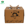 Custom Wholesale Foldable Paper Cardboard Corrugated Food Packaging Box with Handle
