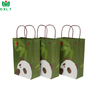 Kraft Paper Packing Bags with Handle Coffee Shop Paper Packaging Bags for Food