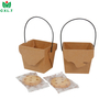 Custom Printed Portable Kraft Paper Salad Takeaway Box