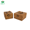 Custom Wholesale Foldable Paper Cardboard Corrugated Food Packaging Box with Handle