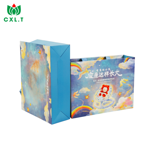 Shopping Hand Environmentally Friendly Folding Reusable Kraft Paper Bag