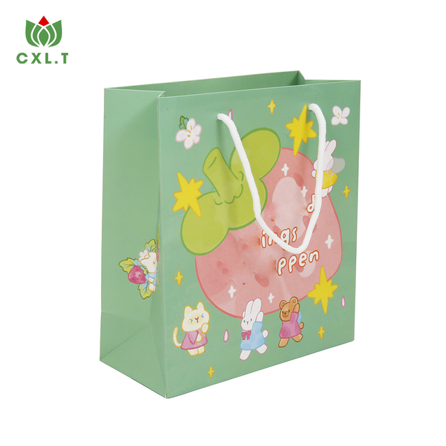 Custom Printed Luxury Gift Boutique Packaging Shopping Handle Tote Paper Bag