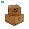 Custom Wholesale Foldable Paper Cardboard Corrugated Food Packaging Box with Handle