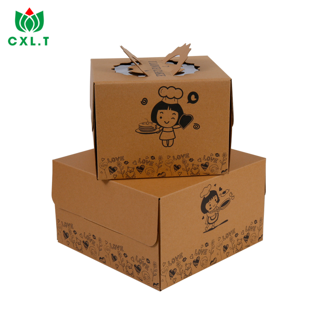 Custom Wholesale Foldable Paper Cardboard Corrugated Food Packaging Box with Handle