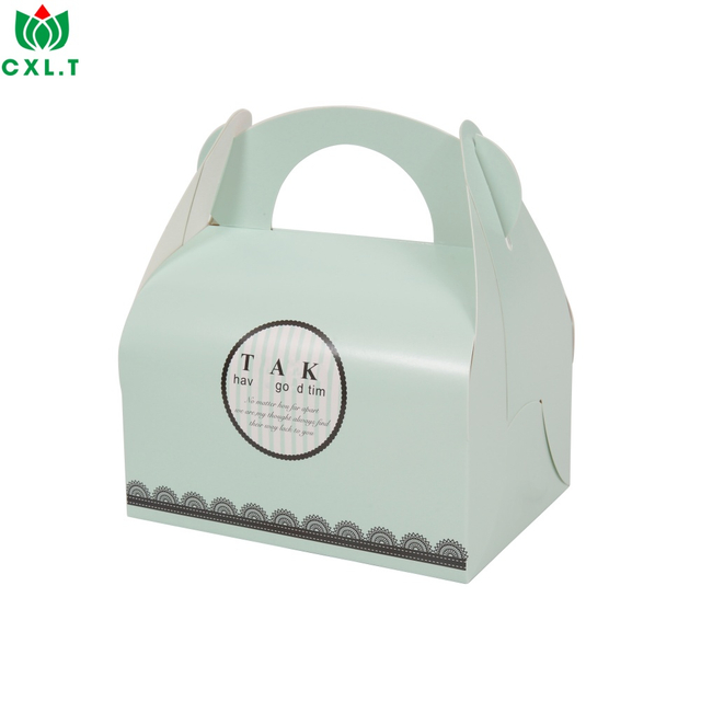 Custom Printed Board Paper Matte Lamination Takeaway Food Cake Box Packaging