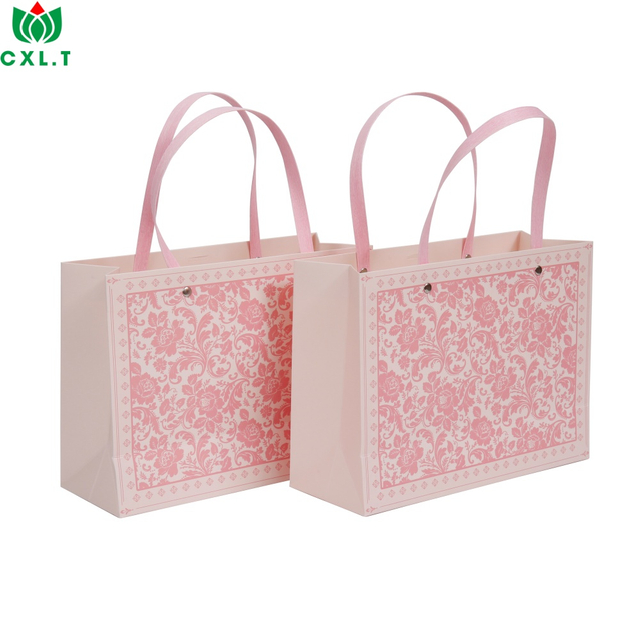 Custom Printed Art Paper Shopping Bags with Logo Handles