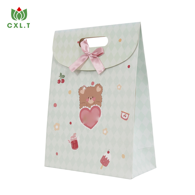 Eco-Friendly Kraft Paper Bags with White Handles for Takeout
